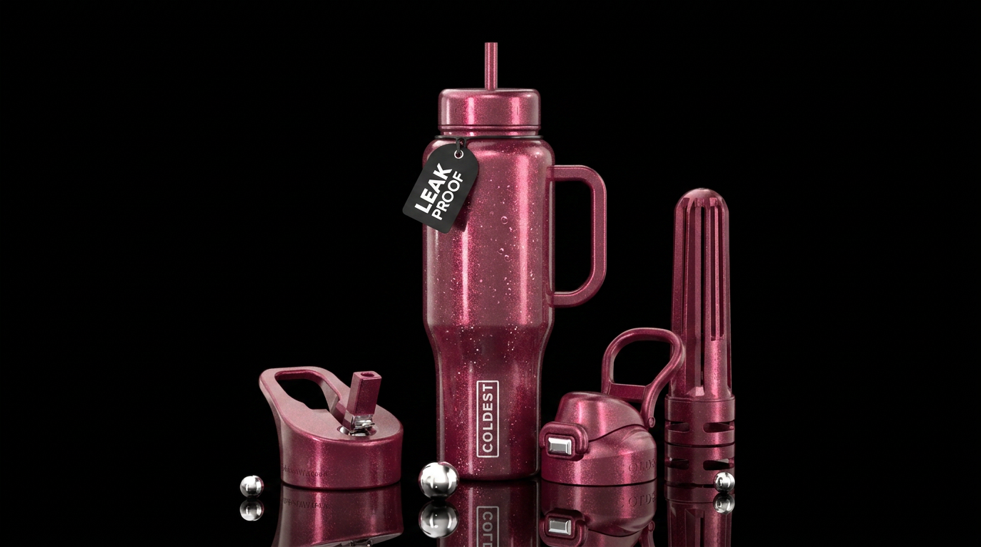 Sparkling watrrmelon wine color water bottle design