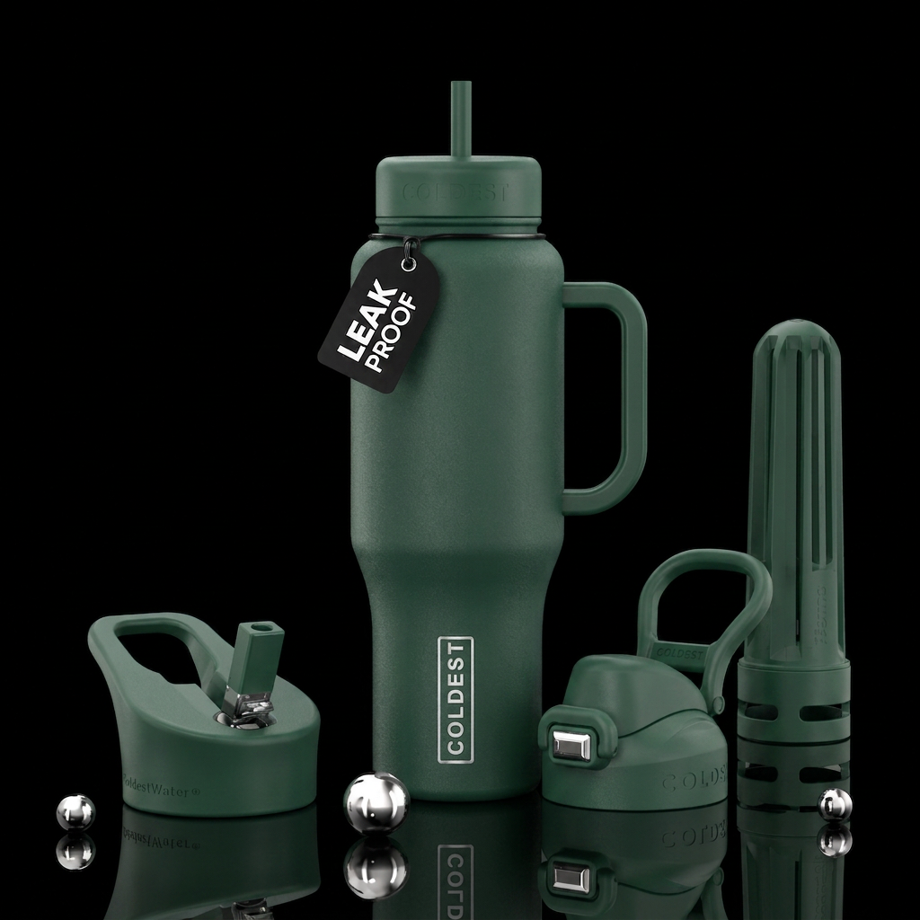 Color of evergreen cedar water bottle design
