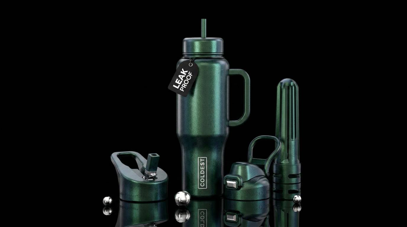 Color of evergreen cedar pearl water bottle design