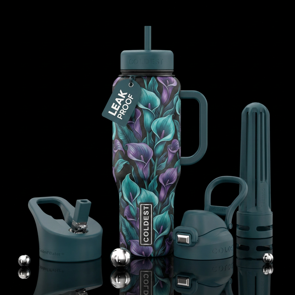 calla lillies water bottle design