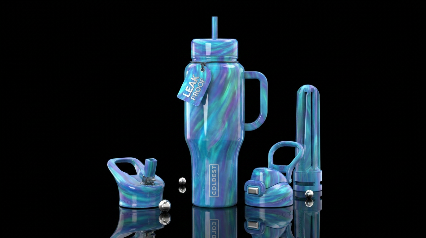 Color bottle polished Oregon Blue Opal,swirls,high... water bottle design