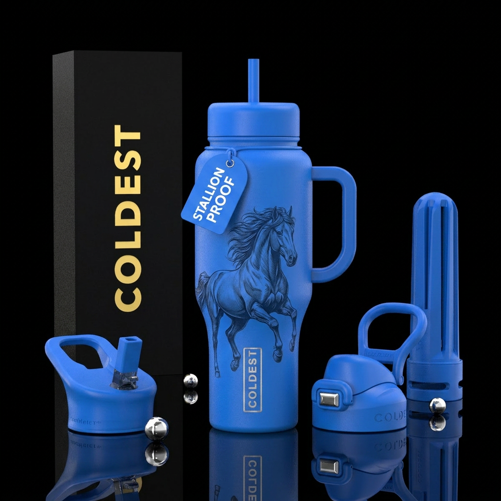 Stallion horse water bottle design