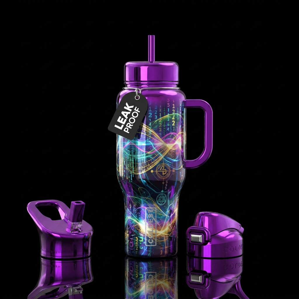 Mega live 1,2,3,4, shiny water bottle design