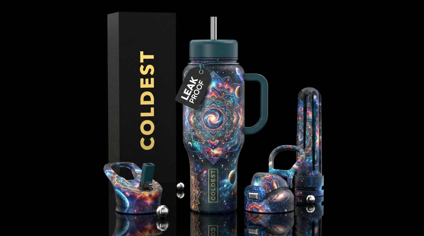 Space Mandalas water bottle design