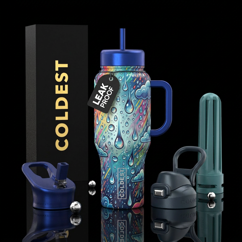 Rainy day water bottle design