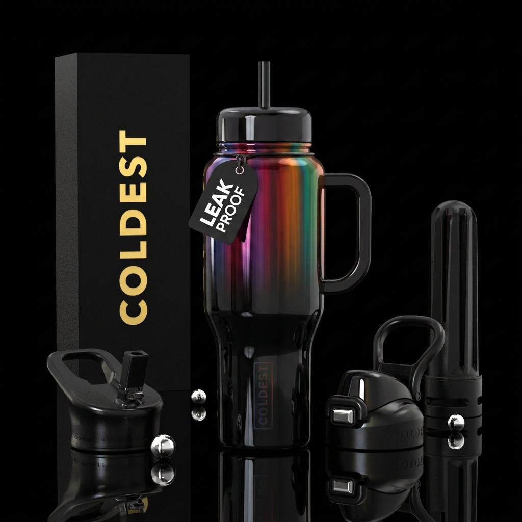 Rainbow Nova water bottle design