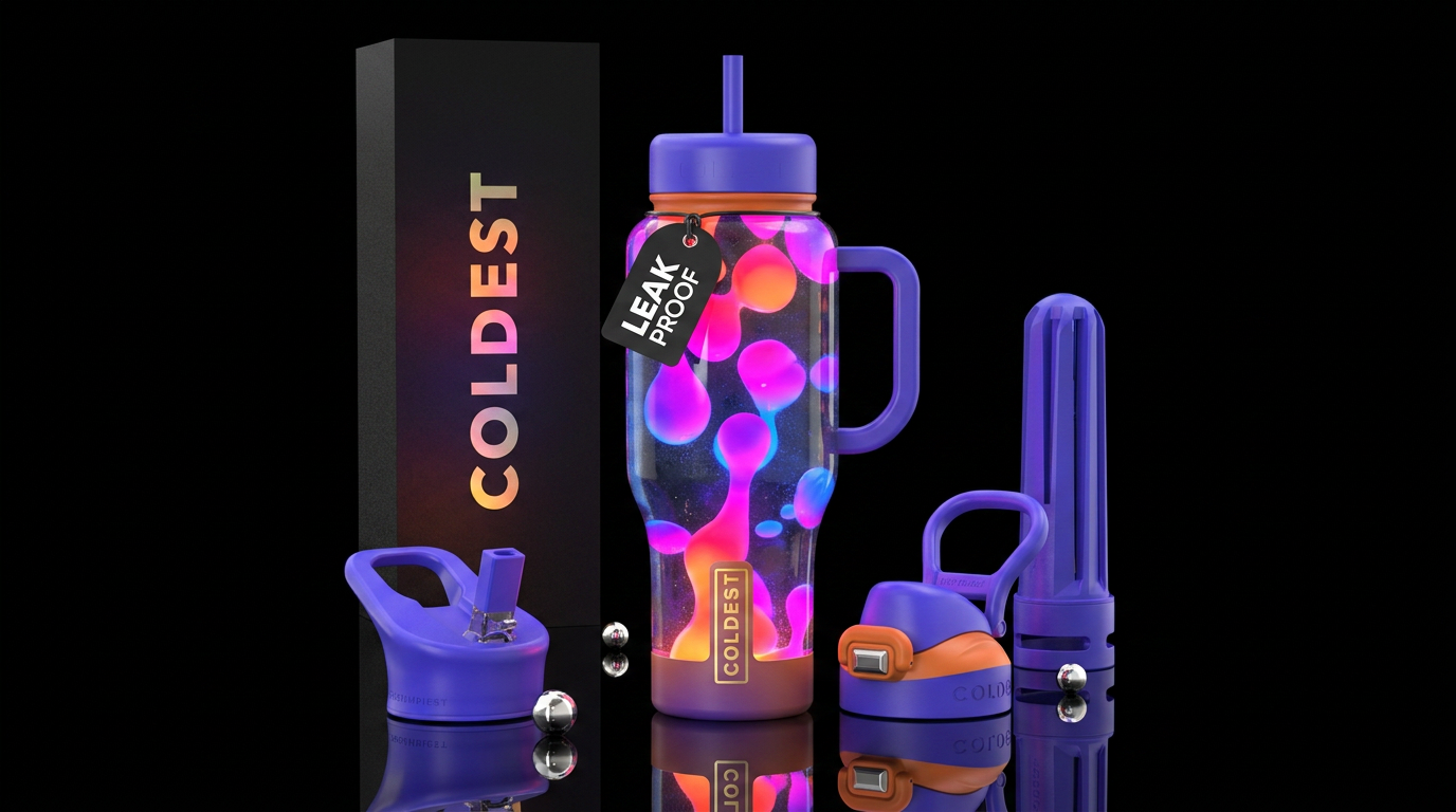 Lava lamp water bottle design