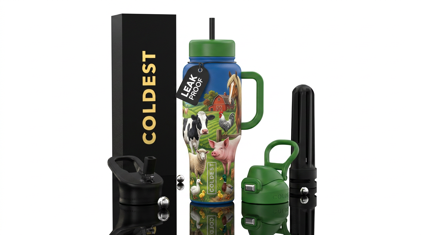 Barn yard water bottle design