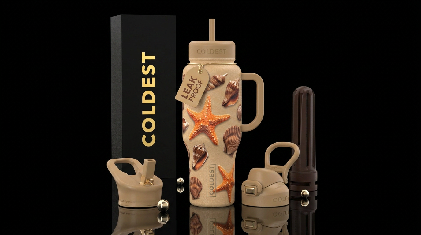 Shells water bottle design