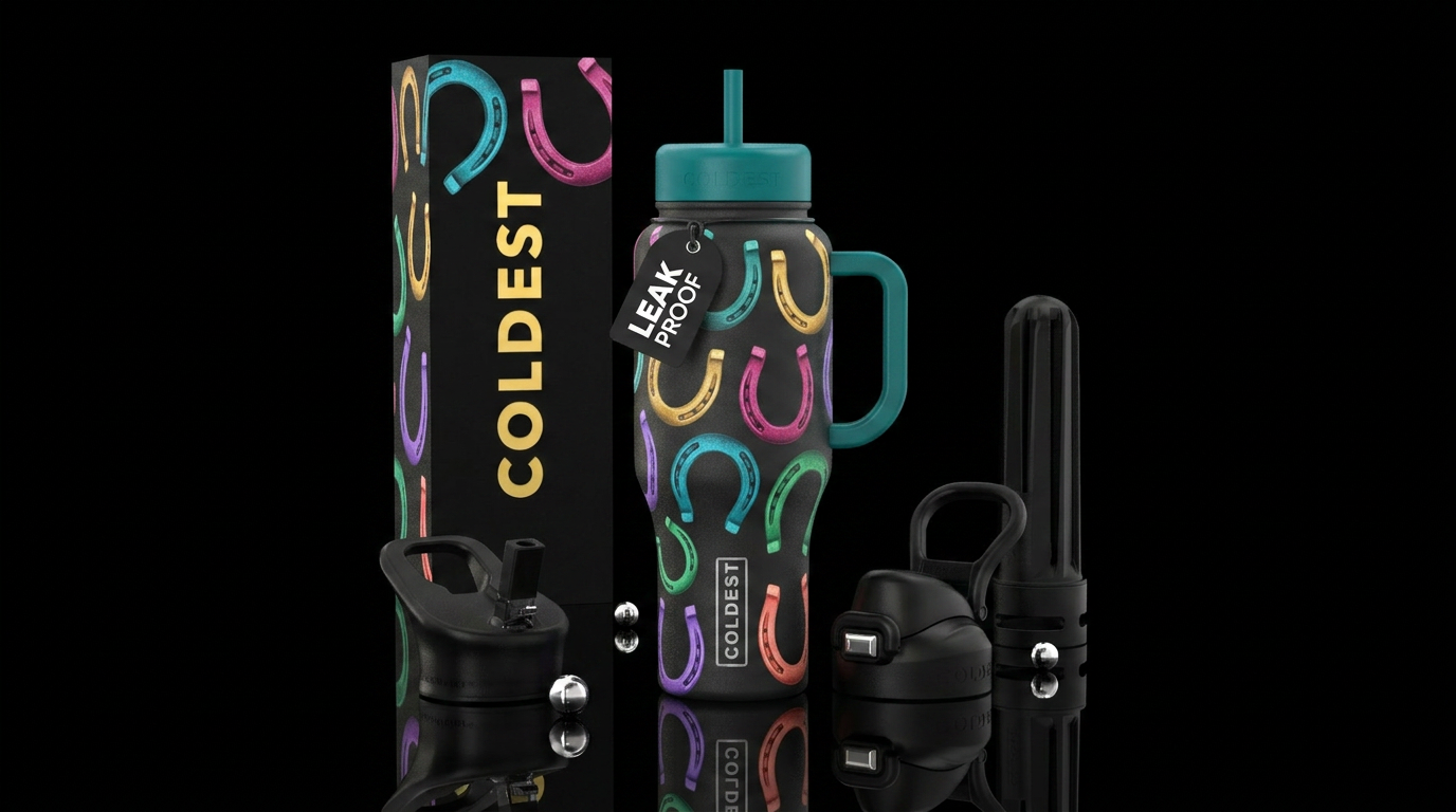 Horseshoes water bottle design