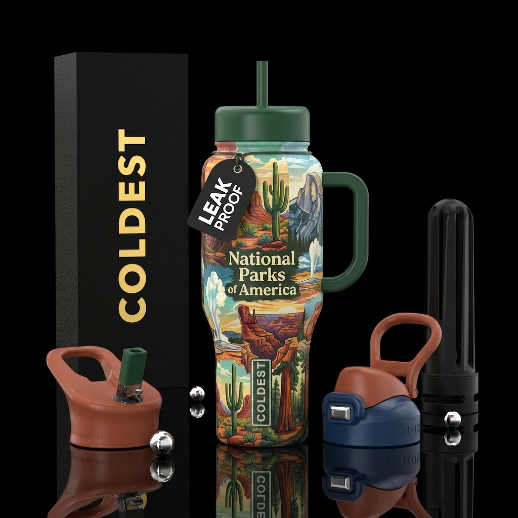 National Parks of America” water bottle design
