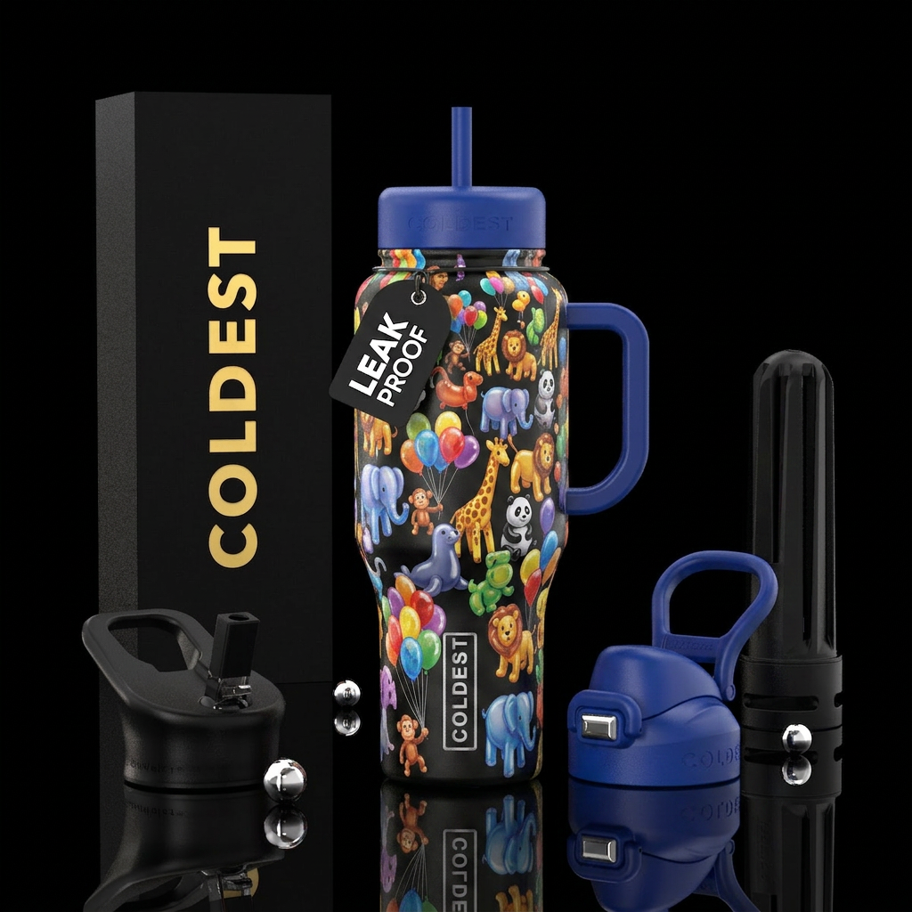 .	Animal Balloon Parade water bottle design
