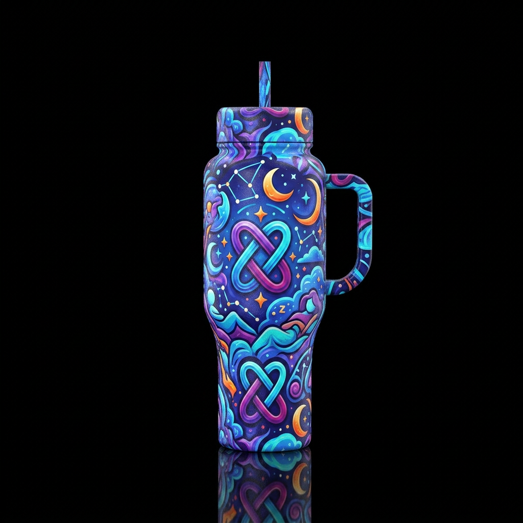 Narcolepsy sleep awareness water bottle design