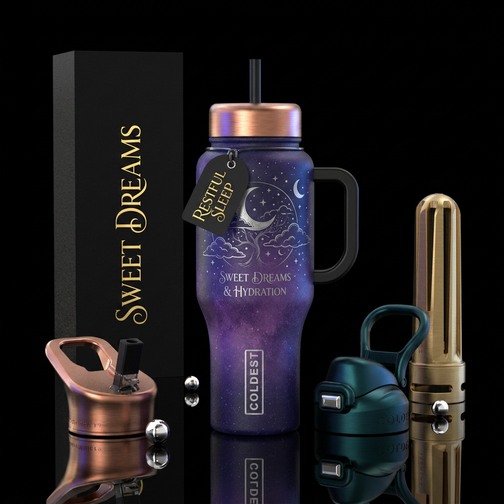 Sleep awareness water bottle design