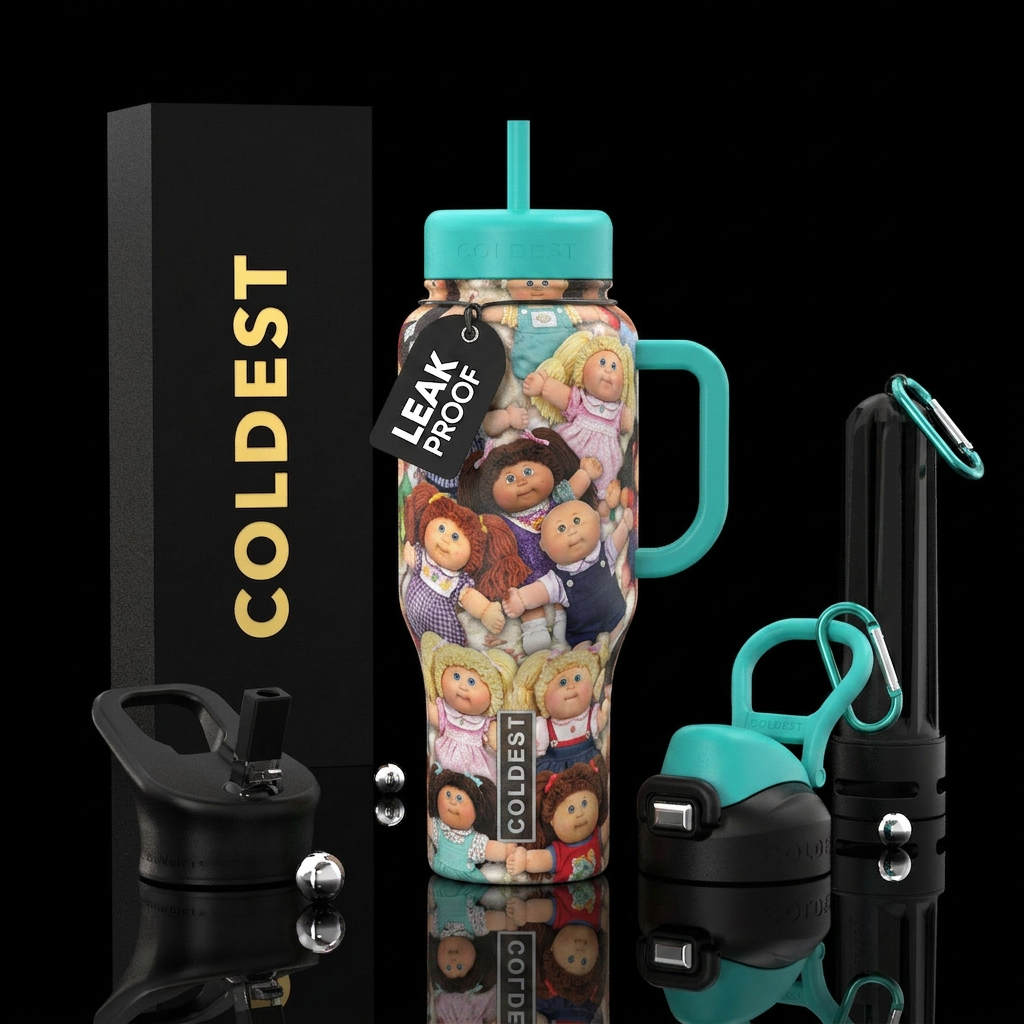 Cabbage patch kids water bottle design