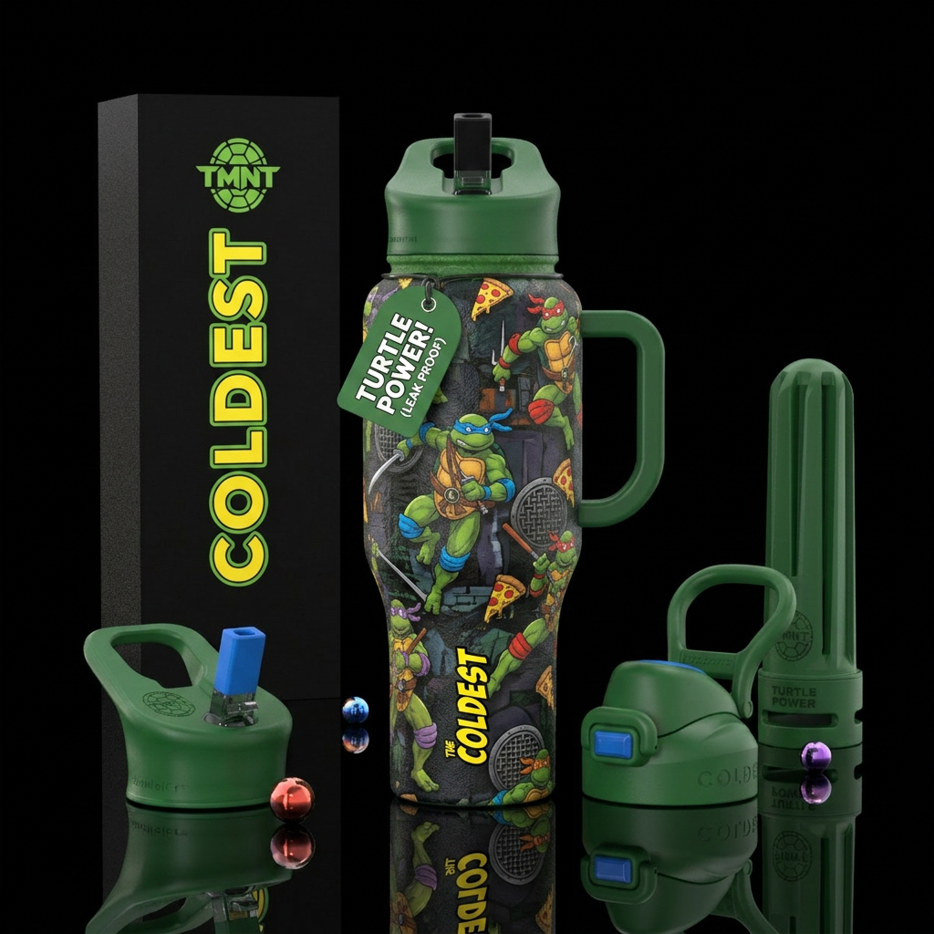 Ninja Turtles water bottle design
