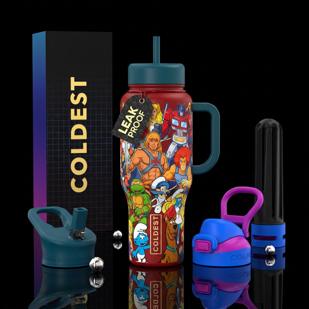 1980’s cartoons: give me all over ever cartoon fro... water bottle design