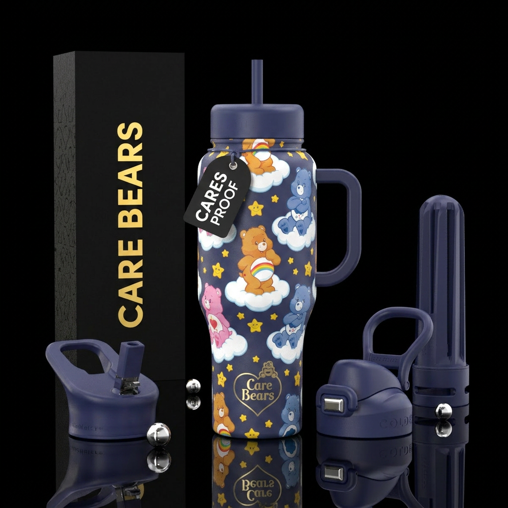 Care Bears water bottle design