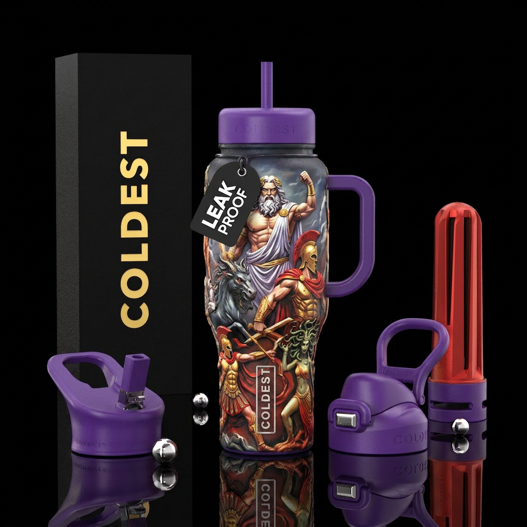 Greek Gods and Heros water bottle design