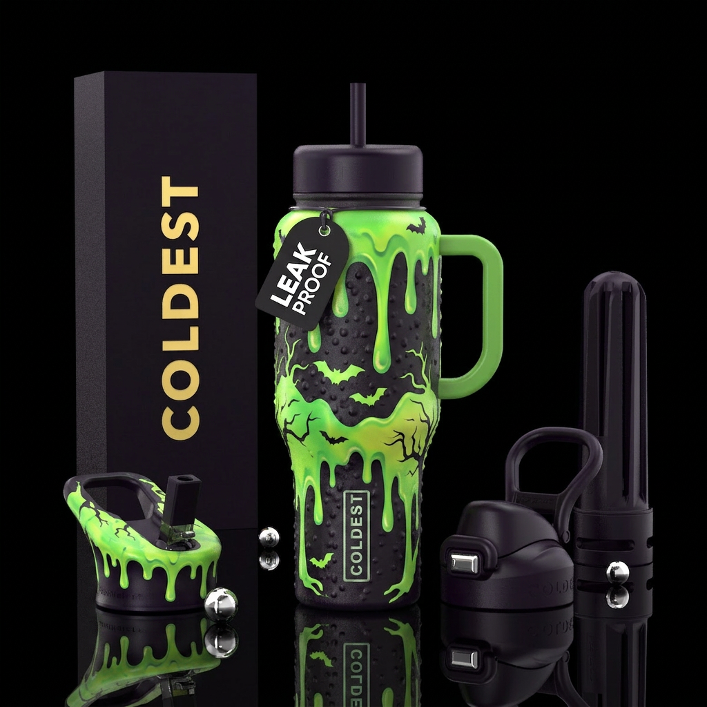 goosebumps inspired water bottle design