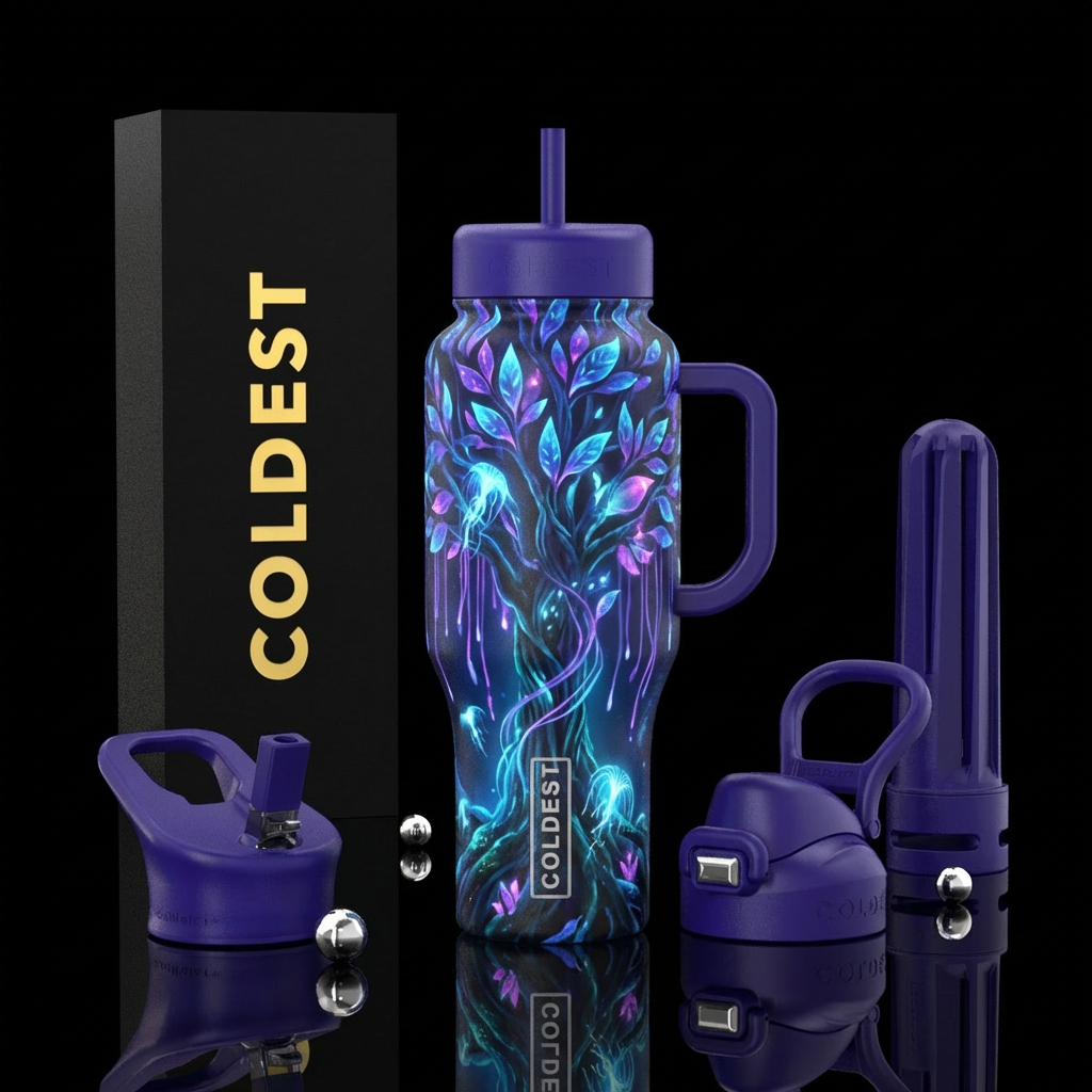 Ewya tree of souls water bottle design
