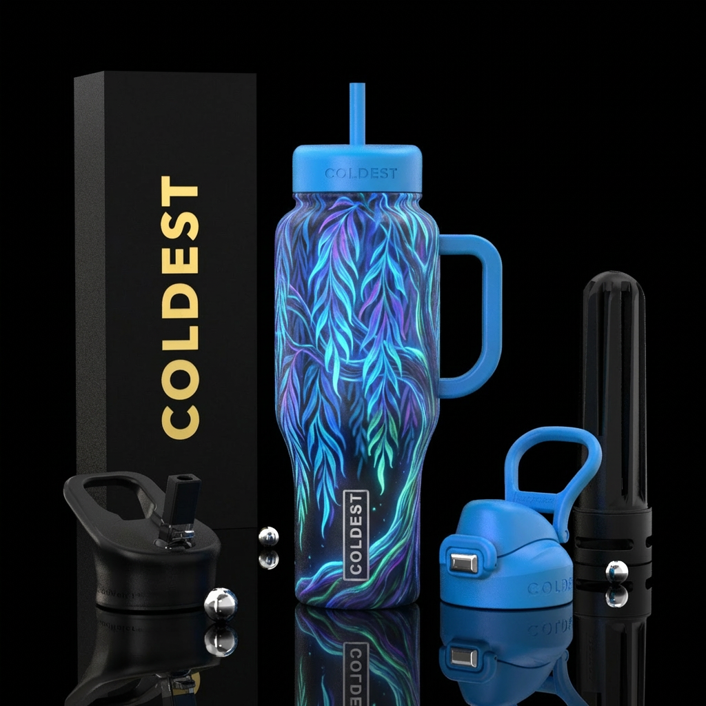 The Tree of Souls giant, fiber-optic willow tree w... water bottle design