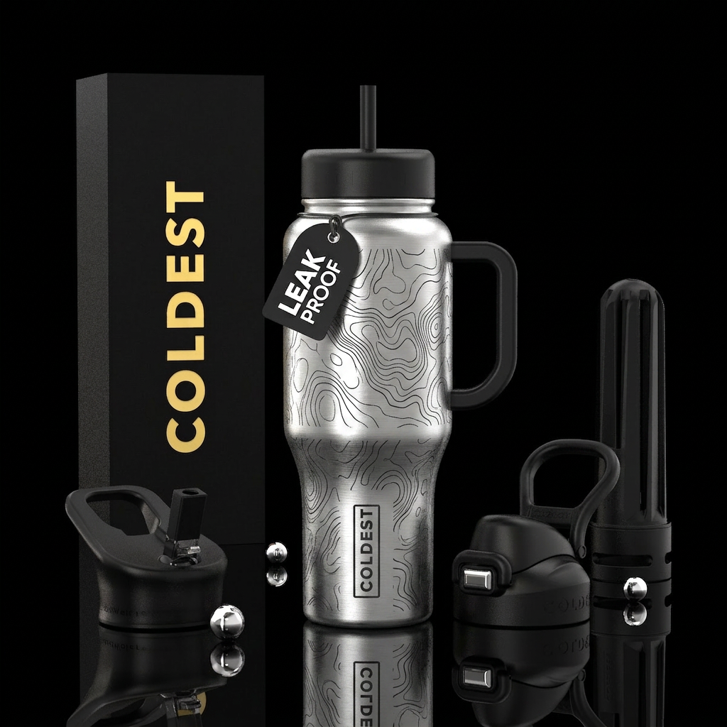Topical silver water bottle design