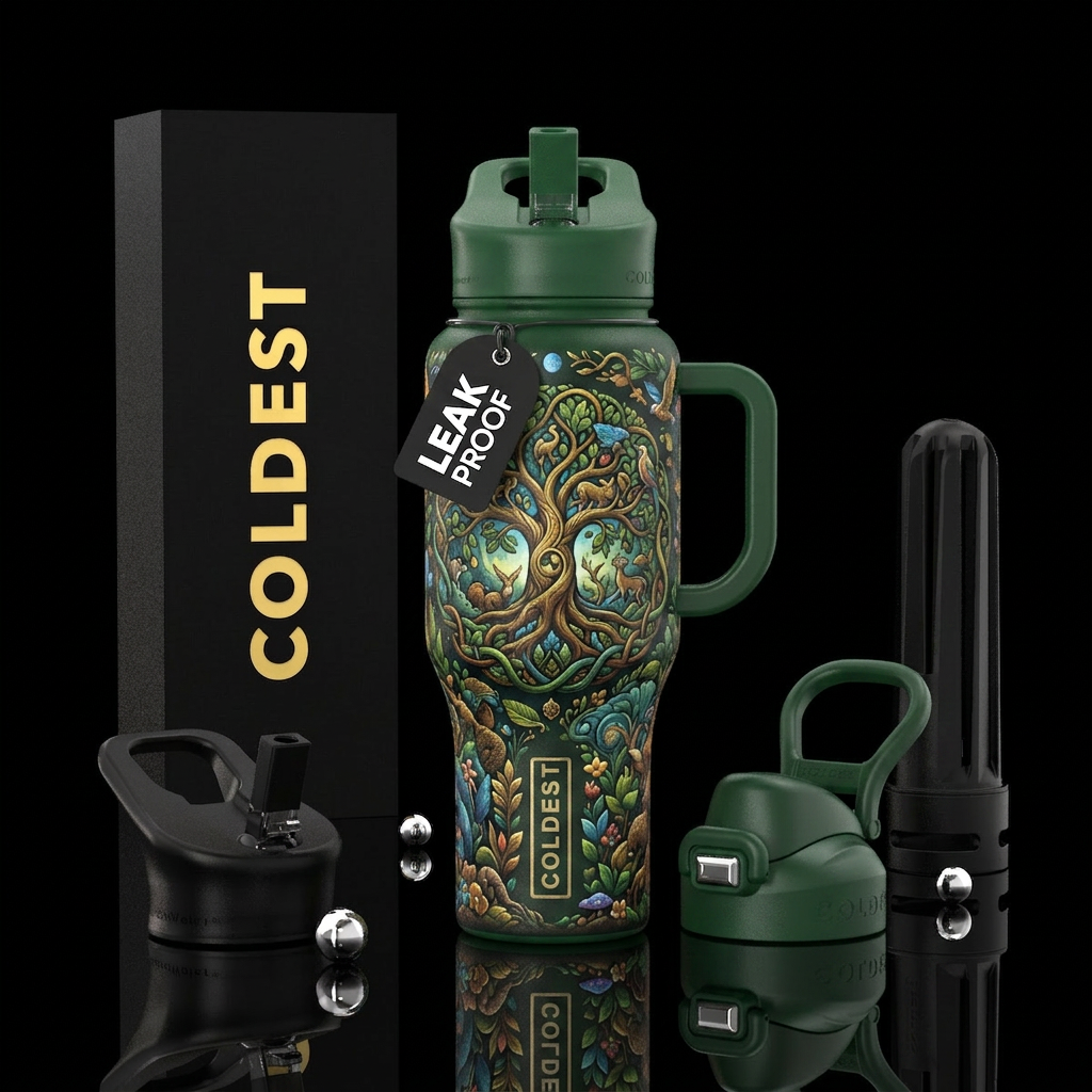 Circle of life water bottle design