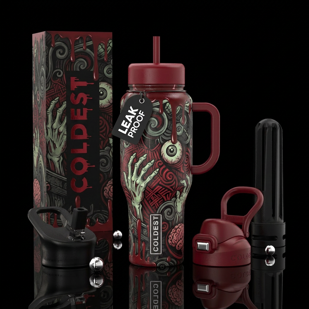 Zombies water bottle design