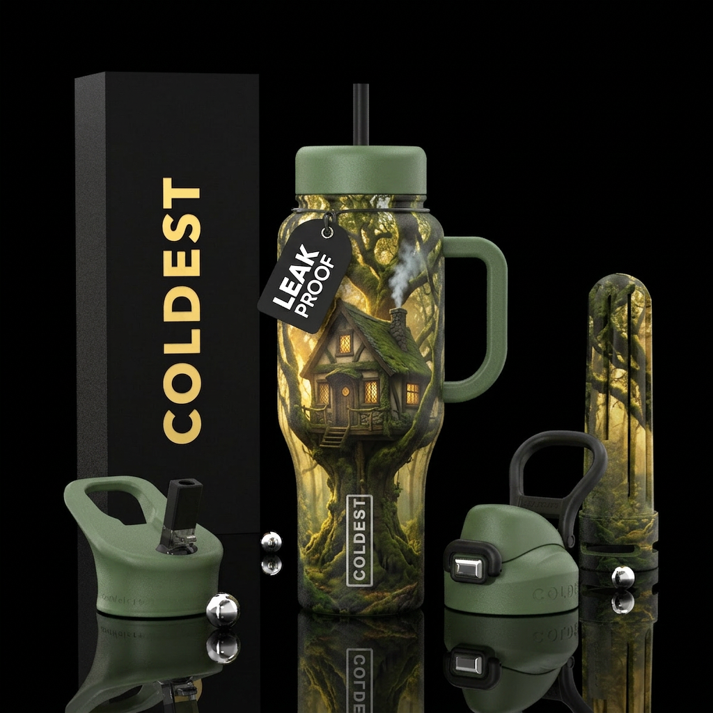 Tree house water bottle design