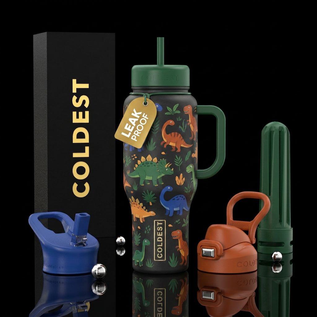 Baby dino 2.0 water bottle design
