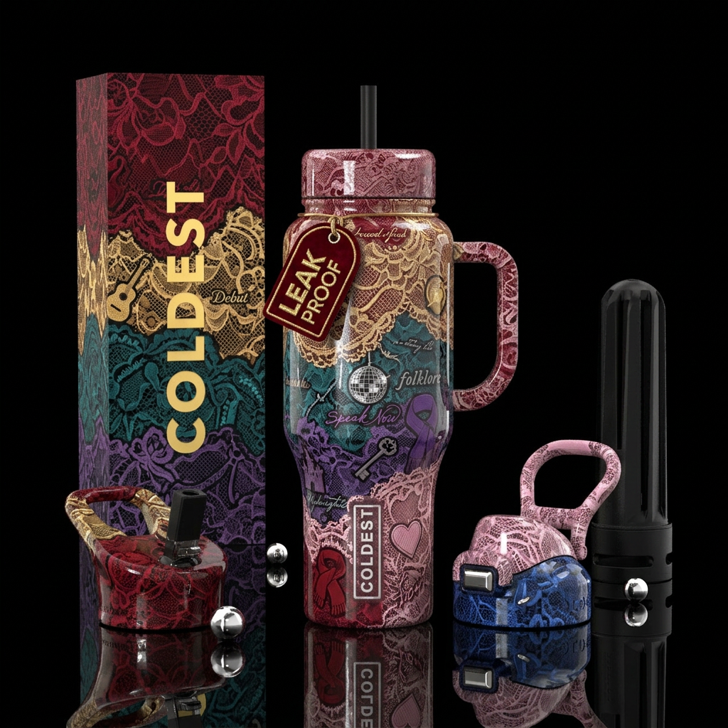 All things taylor swift, lace texture, glossy fini... water bottle design