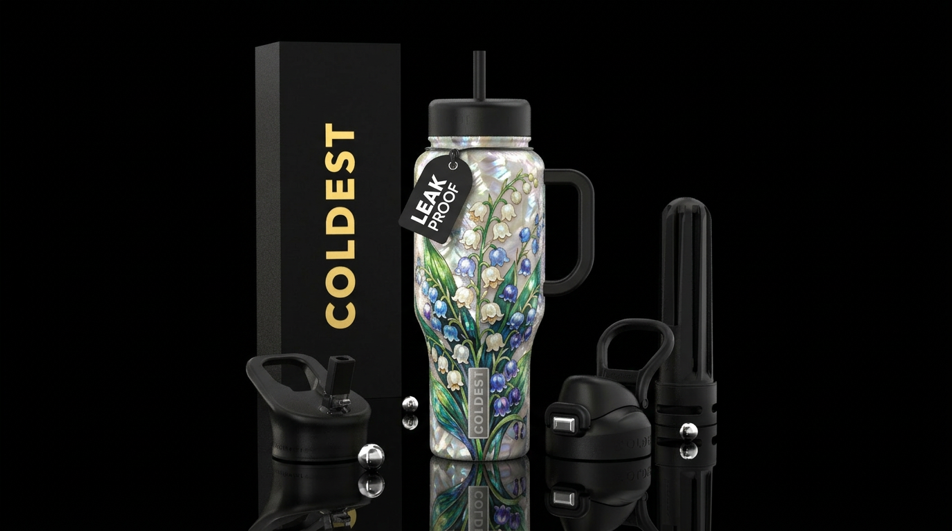Lilly of the valley opa lucent water bottle design