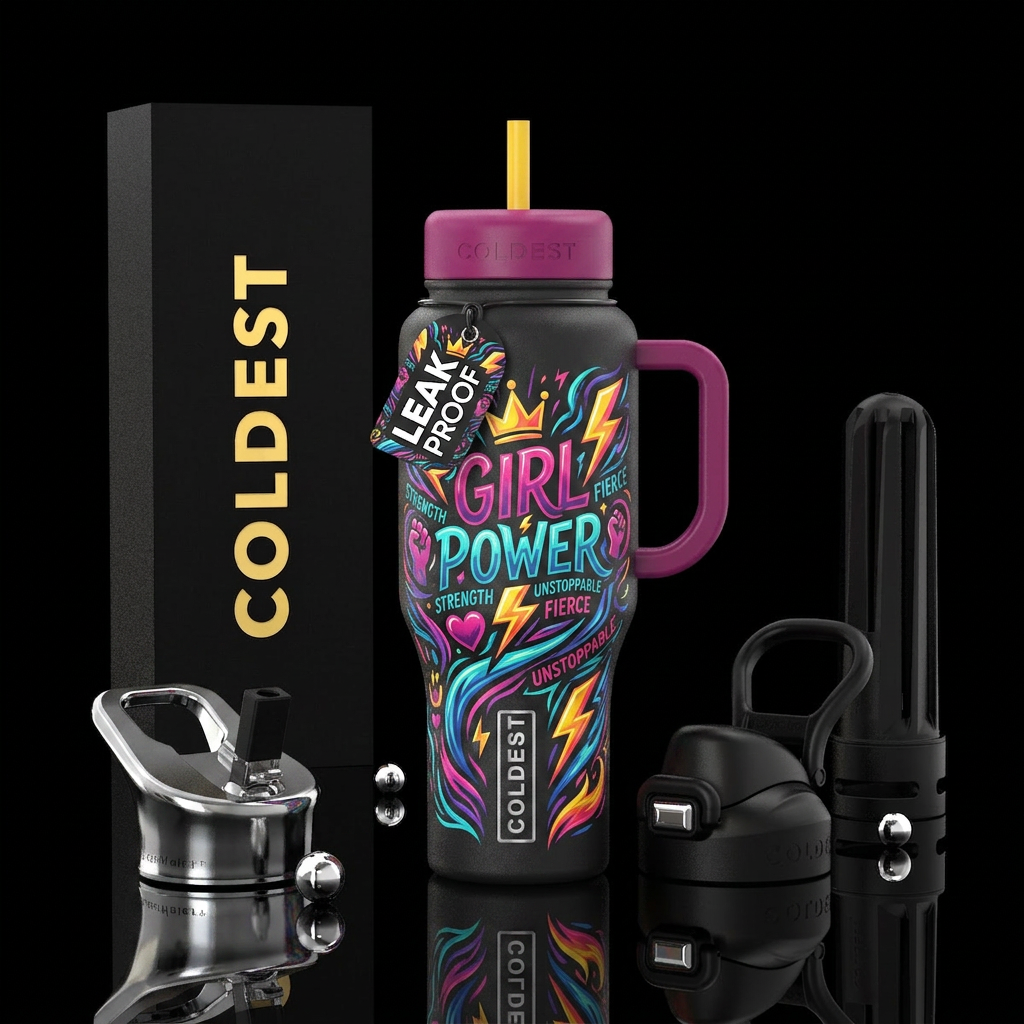girl power water bottle design
