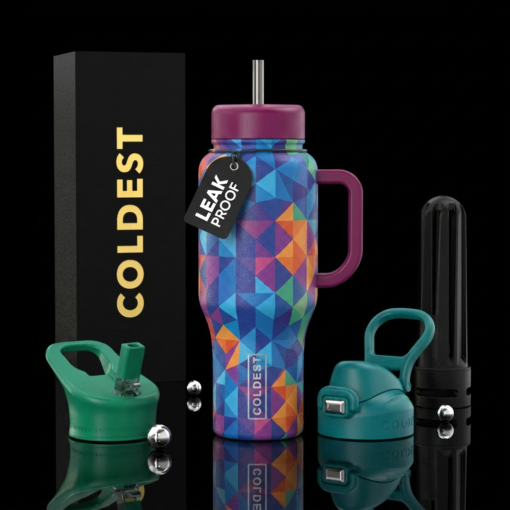 Geometric water bottle design