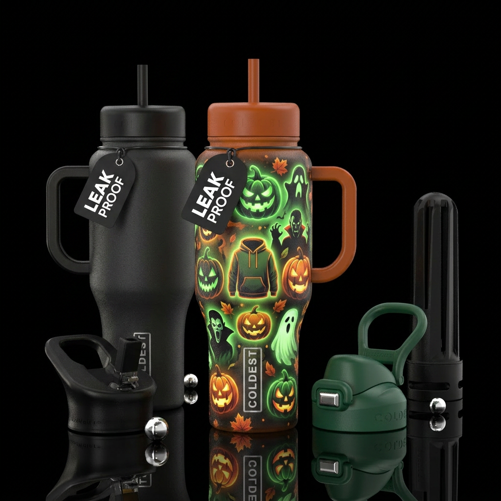 i’m ready for hoodies, spooky movies and fall weat... water bottle design