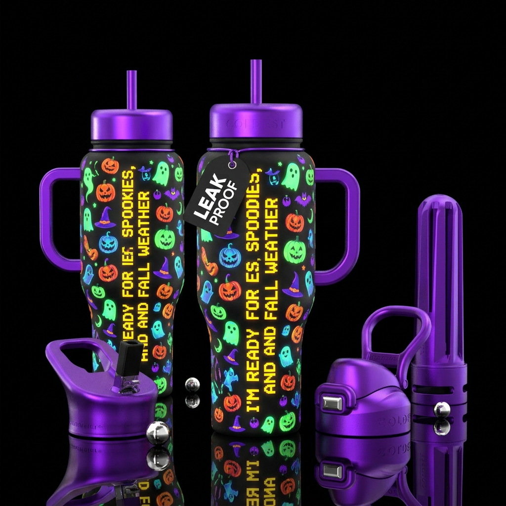 i’m ready for hoodies, spooky movies and fall weat... water bottle design