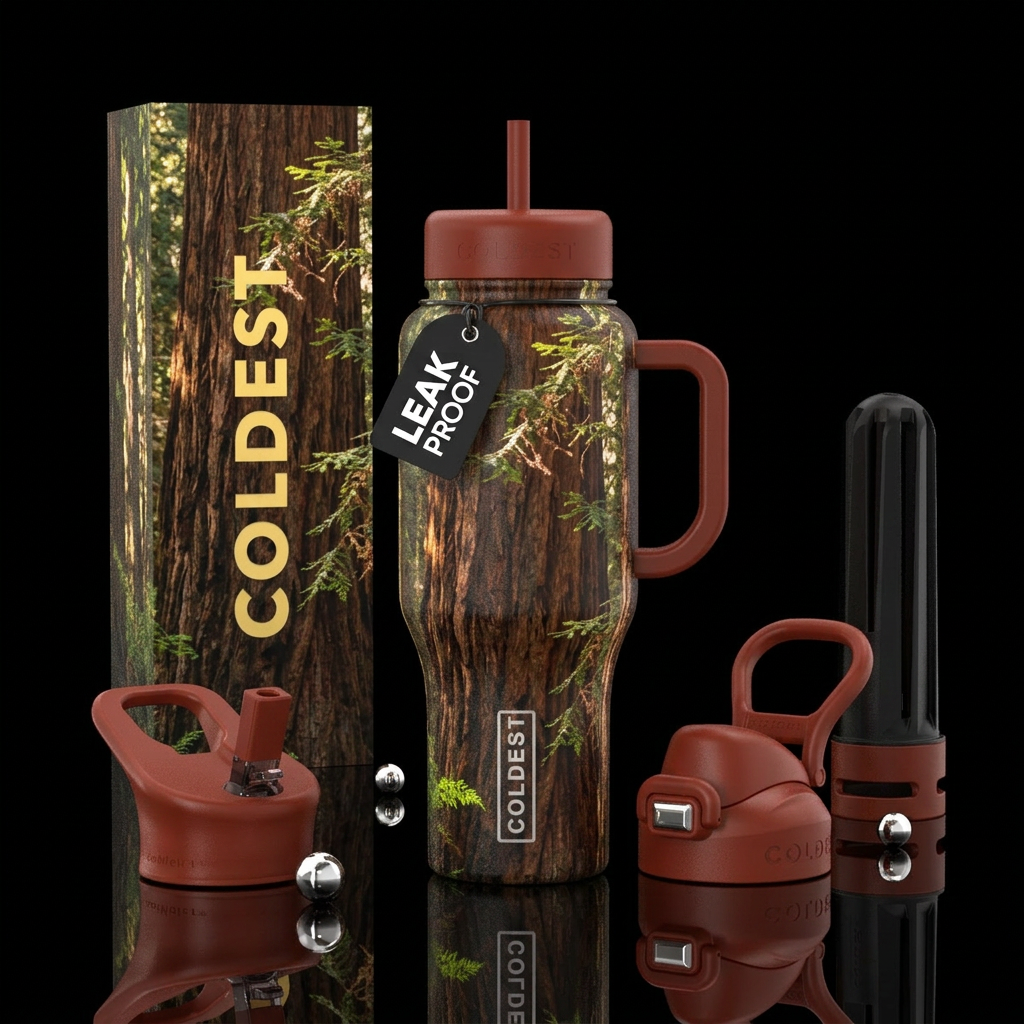 A walk thru the Redwoods water bottle design