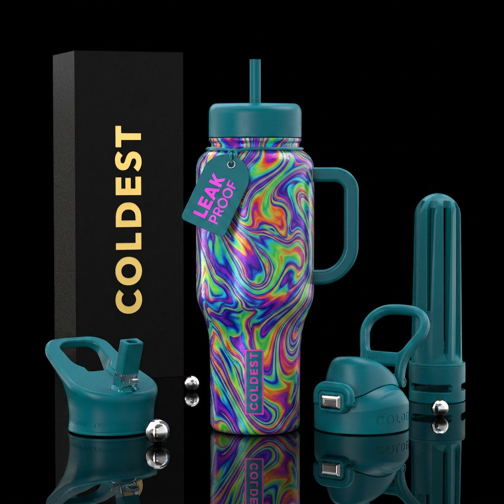 alluring,, chromatic acid trip water bottle design