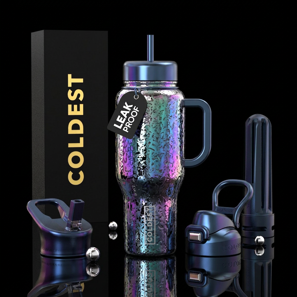 alluring, mercury glass water bottle design