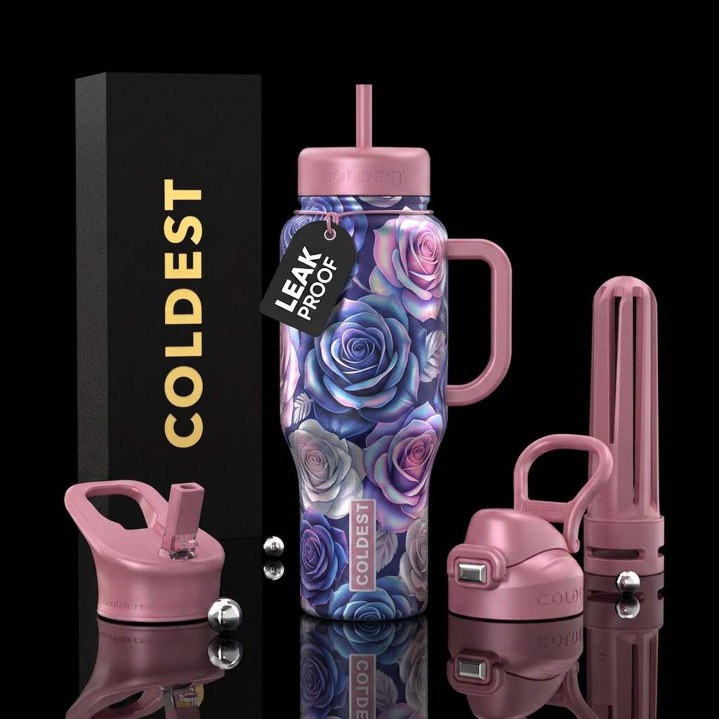 Moonlight rose water bottle design