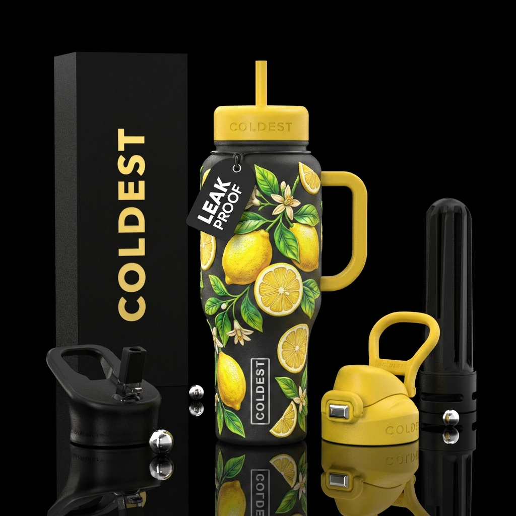 Dreamy,  lemons water bottle design