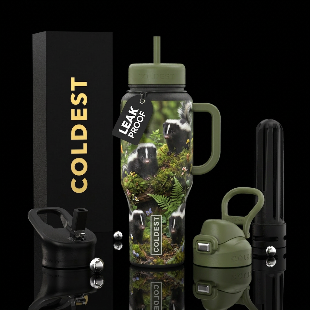 Baby Skunks water bottle design