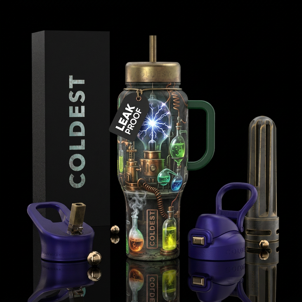 Frankenstein’s laboratory water bottle design