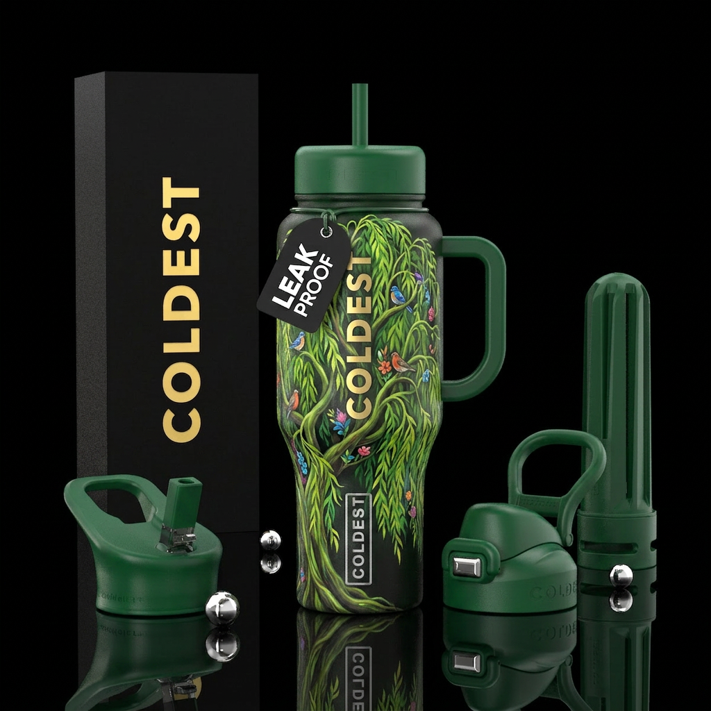 Weeping willow tree water bottle design