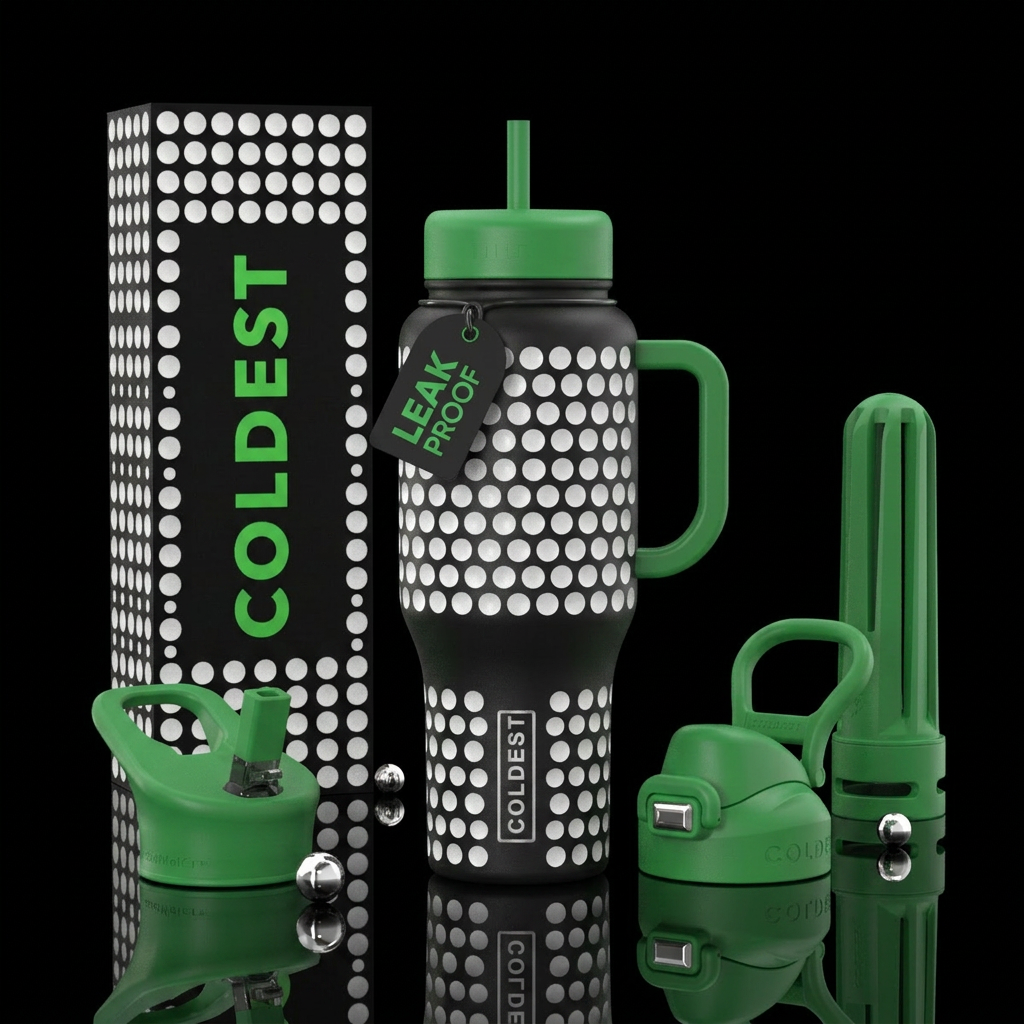 Golf ball dimples water bottle design