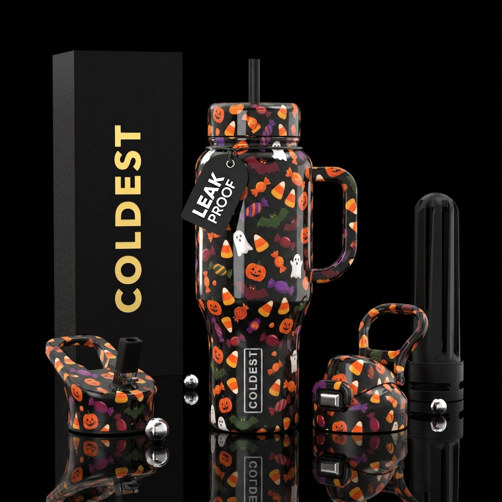 Halloween candy water bottle design