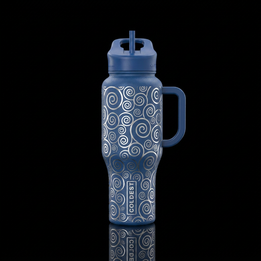 Twilight spiral water bottle design