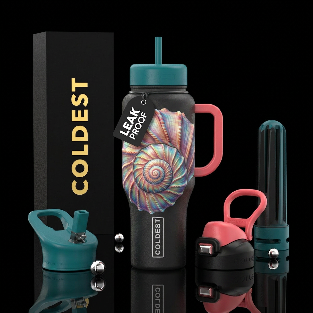 Conch shell water bottle design
