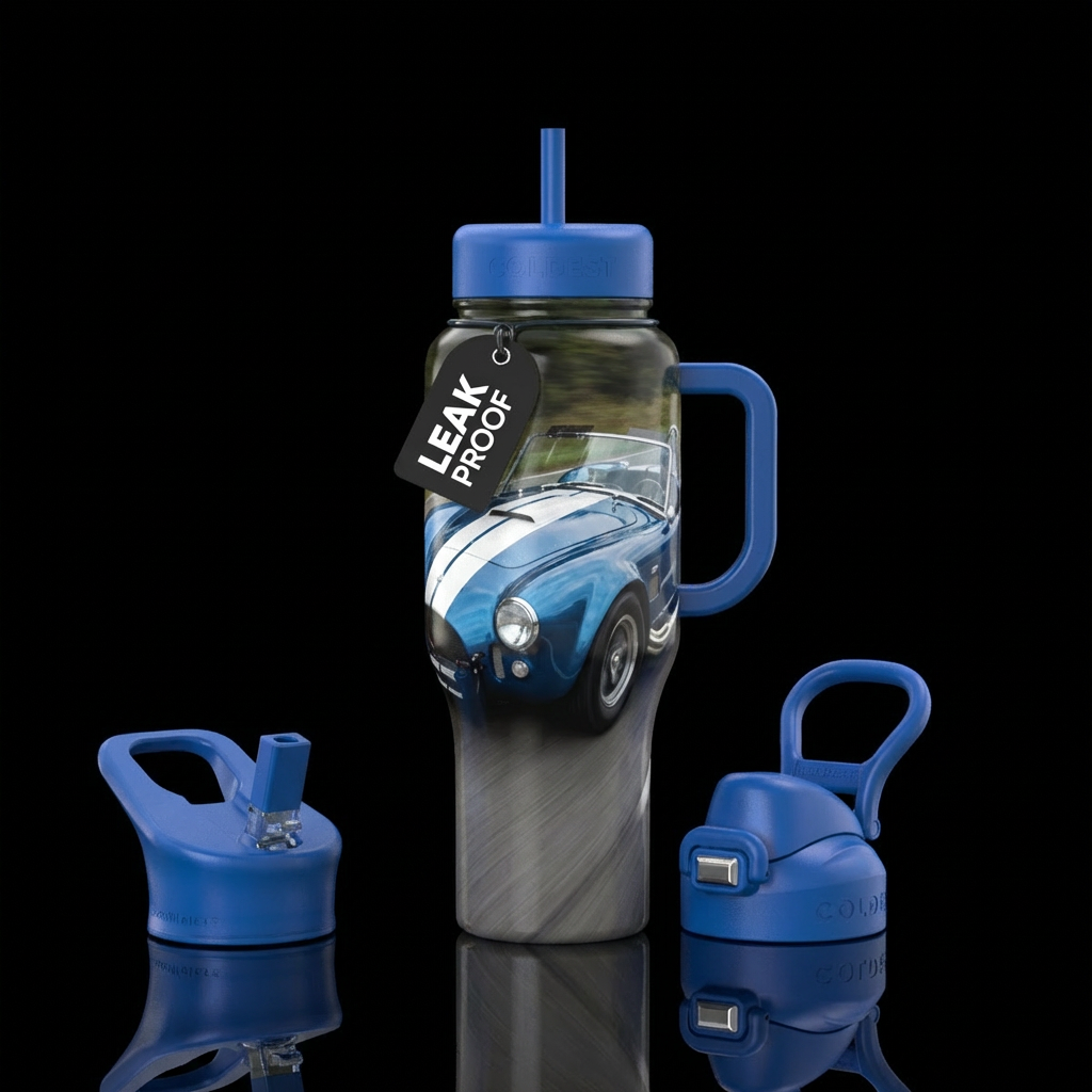 1965 shelby cobra water bottle design